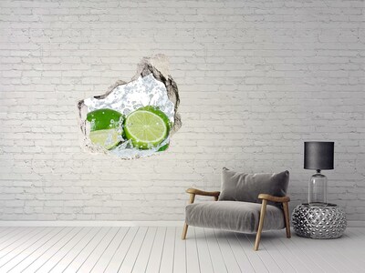 Hole in the wall sticker Lemons in a Water Explosion