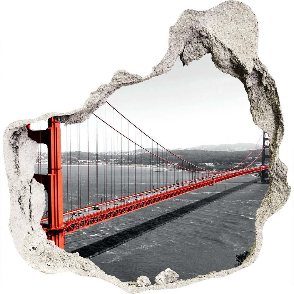 Hole in the wall sticker San Francisco bridge