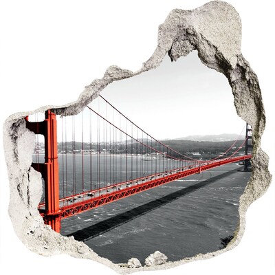 Hole in the wall sticker Golden Gate Bridge in San Francisco