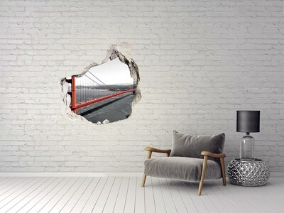 Hole in the wall sticker Golden Gate Bridge in San Francisco