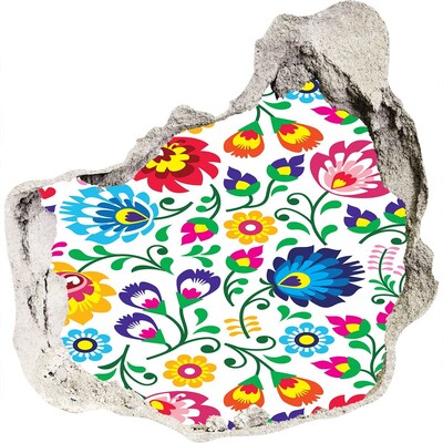 Hole in the wall sticker Ethnic pattern