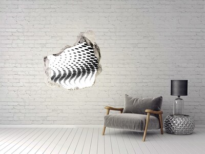 Hole in the wall decal Geometric background