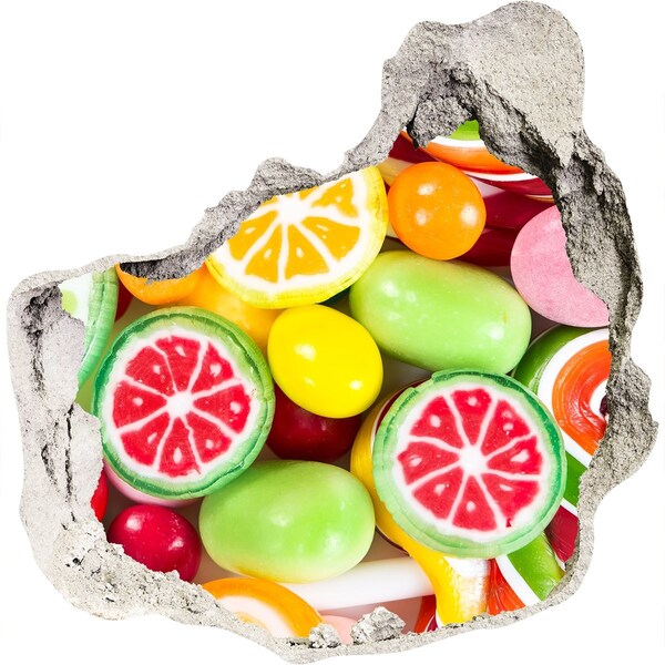 Hole in the wall sticker Sweet candy paradise