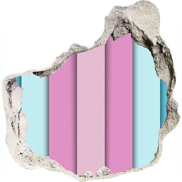 3D wall hole wallpaper A colorful wall in ruins