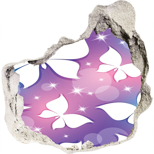 Hole wall sticker A floral dream in pink tones