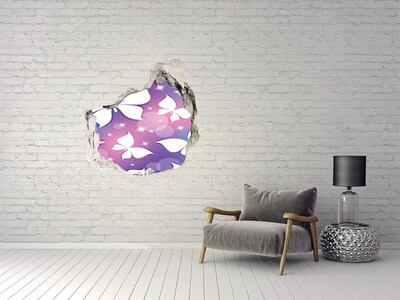 Hole wall sticker A floral dream in pink tones