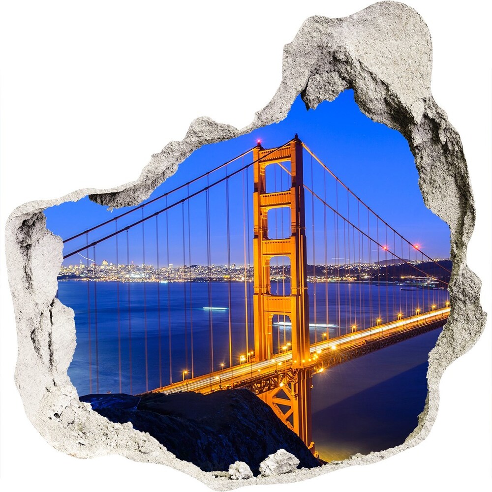 Hole in the wall sticker San Francisco bridge