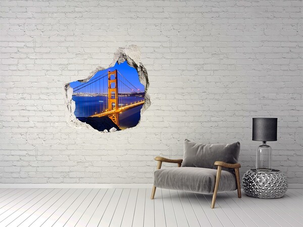 Hole in the wall sticker San Francisco bridge