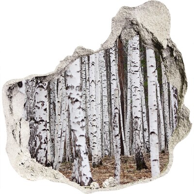 Hole wall sticker Forest Oasis of White Birches