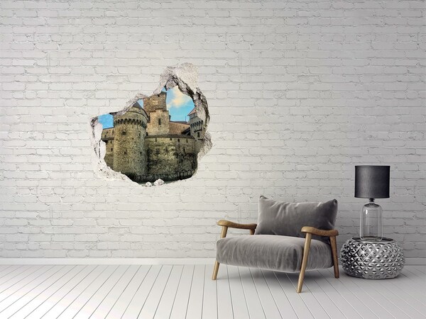 Hole wall sticker A castle in ruins