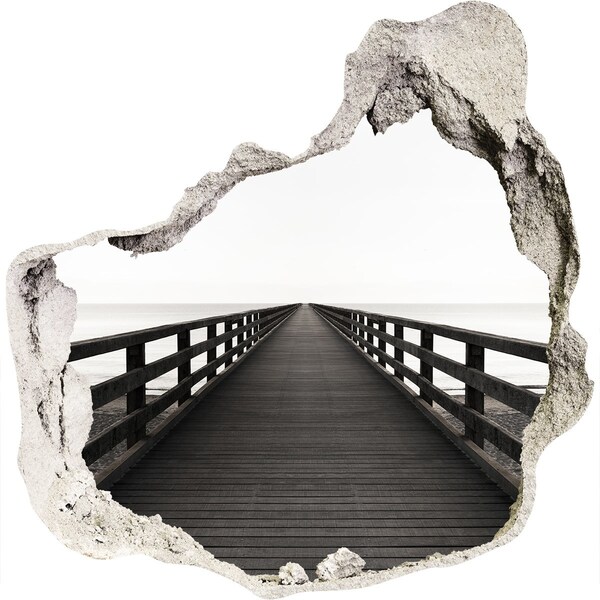 3D wall hole Pier by the sea