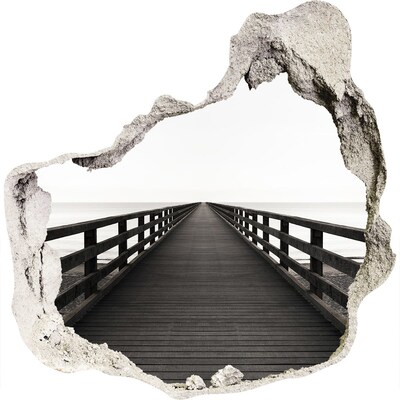 3D wall hole Pier by the sea