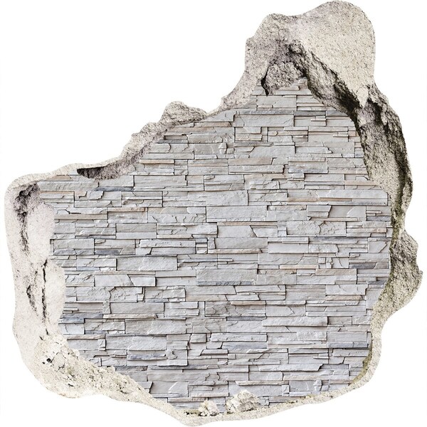 3D wall hole Damaged stone wall