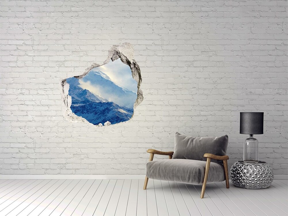 Hole in the wall decal Mountain peak