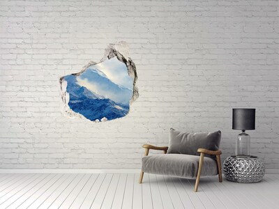 Hole in the wall decal Mountain landscape in a hole in the wall