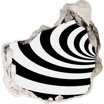 Hole in the wall sticker Striped spiral