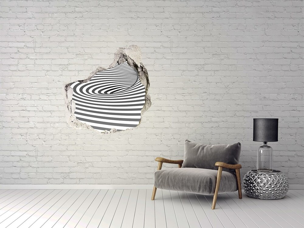 3D wall hole wallpaper Striped spiral