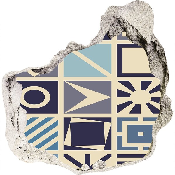 Hole in the wall decal Geometry on the wall