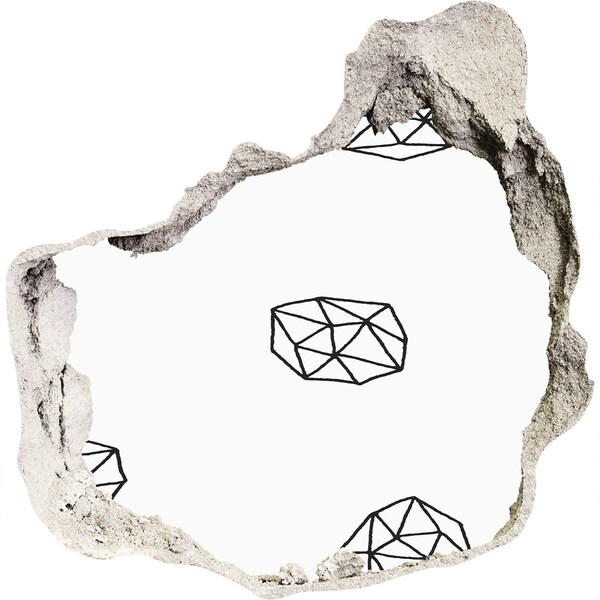 Hole in the wall decal Gold Diamonds in a Hole in the Wall