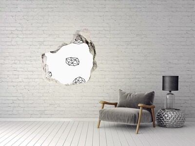 Hole in the wall decal Gold Diamonds in a Hole in the Wall