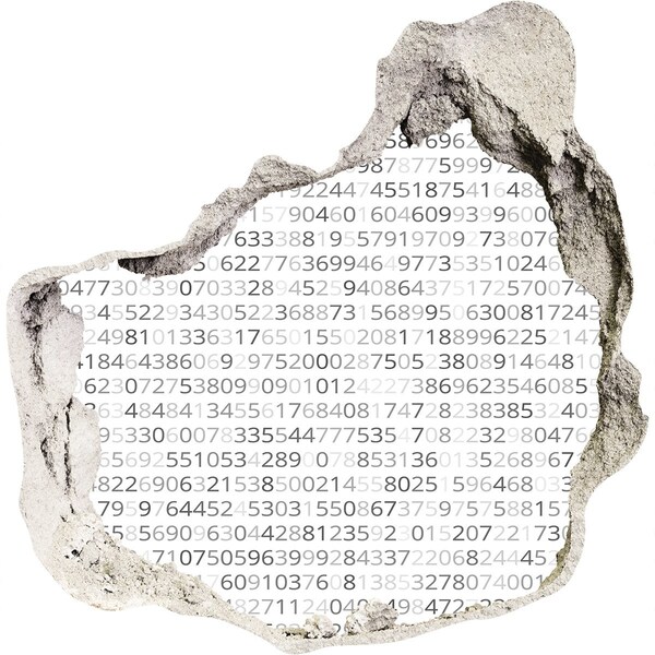 3D wall hole wallpaper Binary code