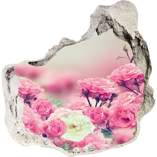 Hole wall sticker A flower paradise behind the wall