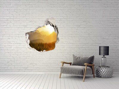 Hole in the wall decal Sunset of the mountain