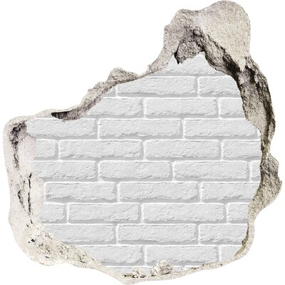 3D wall hole wallpaper Damaged brick wall