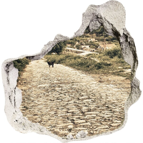 Hole in the wall decal A charming country road