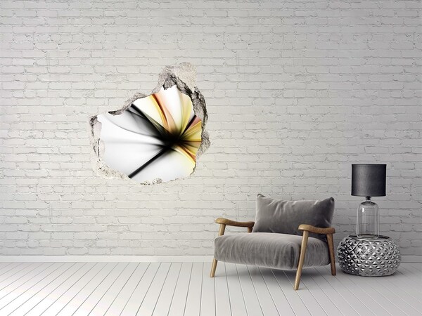 Hole wall sticker A broken wall with an abstract pattern