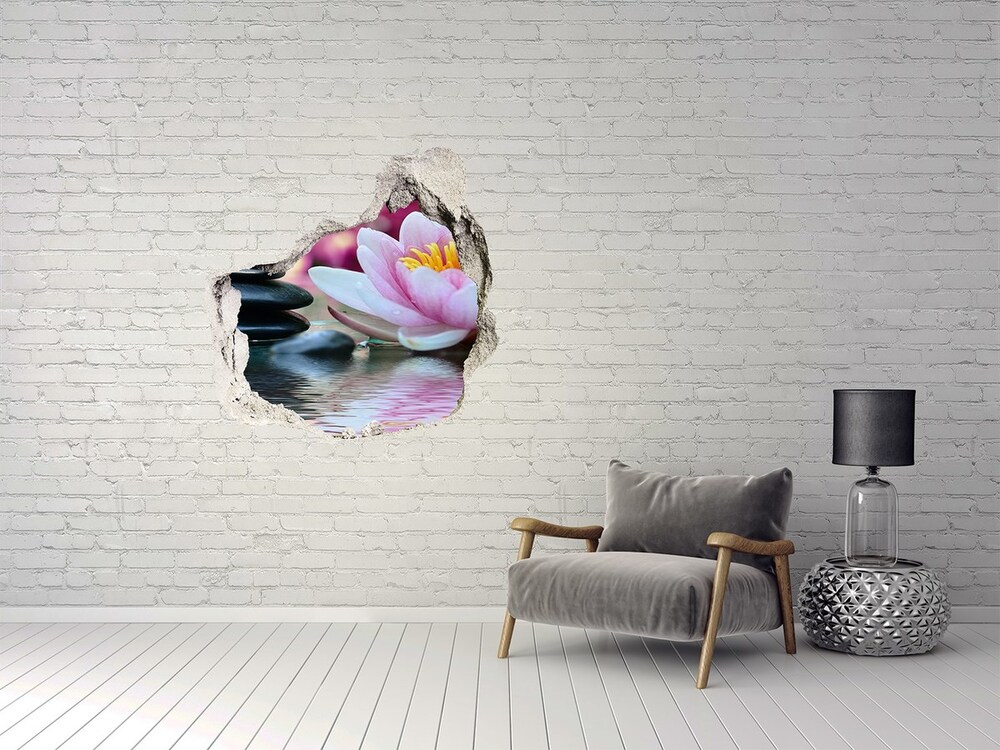 Hole in the wall decal water lily