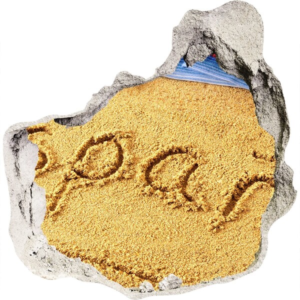 Hole in the wall sticker Beach with sand