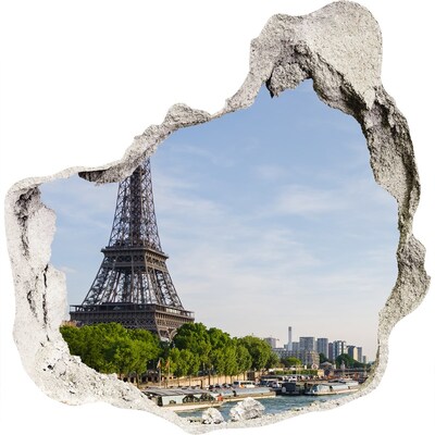 Hole in the wall decal The Eiffel Tower in Paris