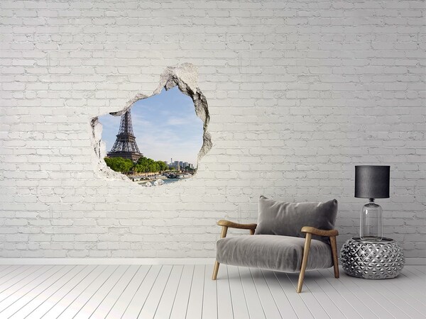 Hole in the wall decal The Eiffel Tower in Paris