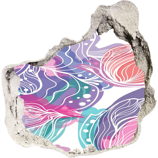 3D wall hole wallpaper Hole in the Wall Floral Patterns