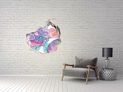 3D wall hole wallpaper Magic Flowers