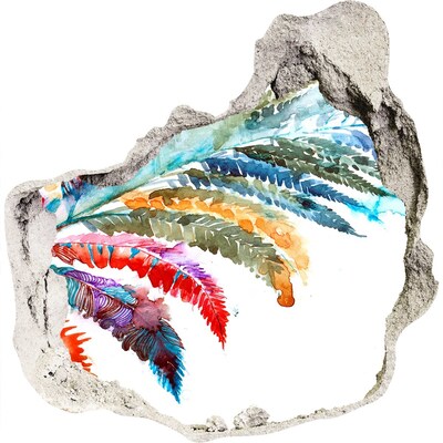 Hole in the wall sticker A tropical oasis in concrete