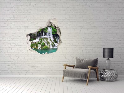 Hole in the wall decal A waterfall in a green setting