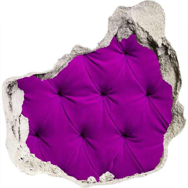 3D wall hole wallpaper Fuchsia wallpaper in a hole in the wall