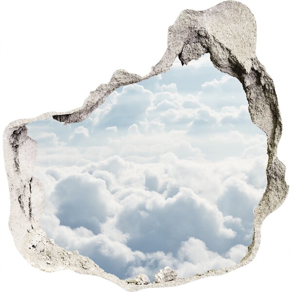Hole wall sticker The sky is full of clouds