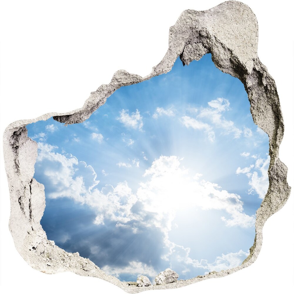 Hole wall sticker Clouds in the sky