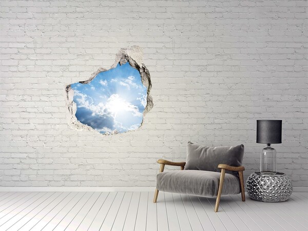 Hole wall sticker Clouds in the sky