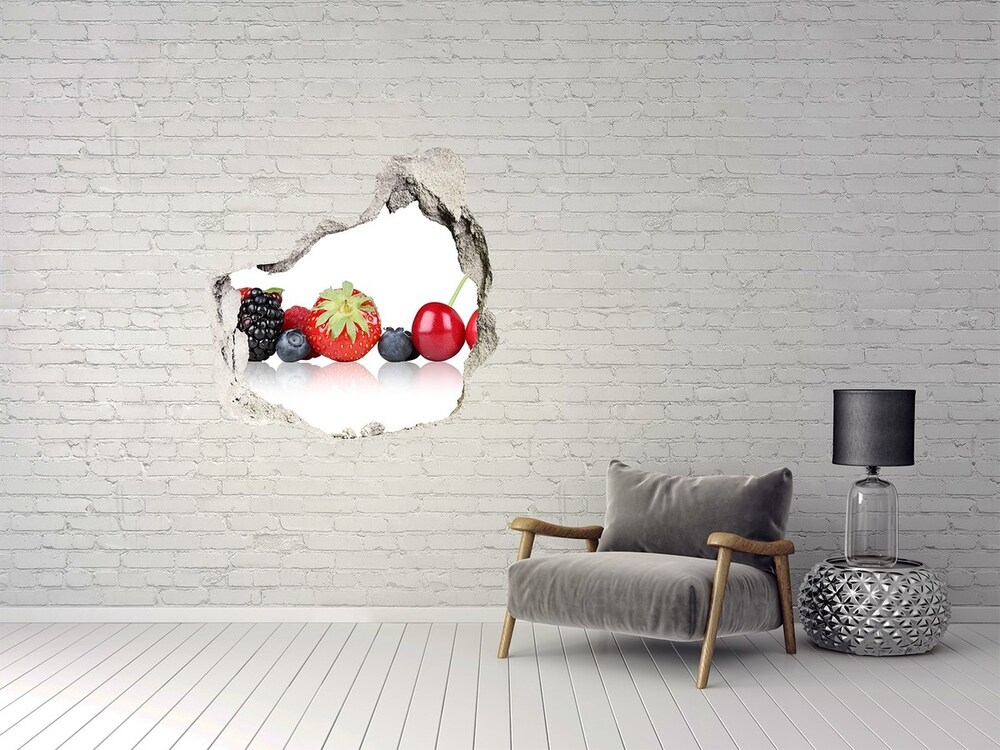 Hole wall sticker Fruit in a row