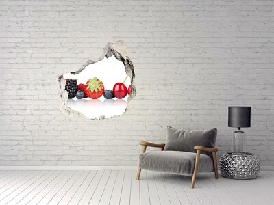 Hole wall sticker Fruit in a row