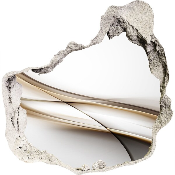 Hole wall sticker Abstract space behind the wall