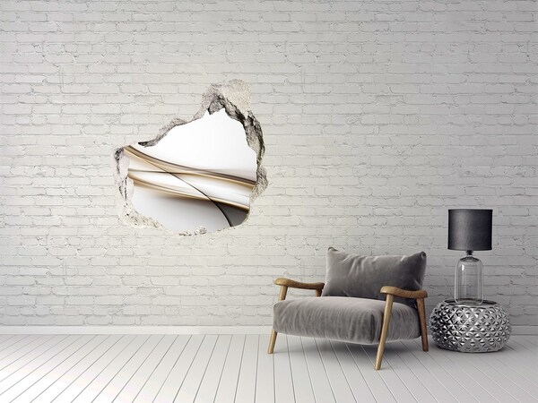 Hole wall sticker Brown wave