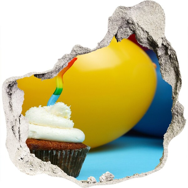 Hole in the wall decal Birthday surprise
