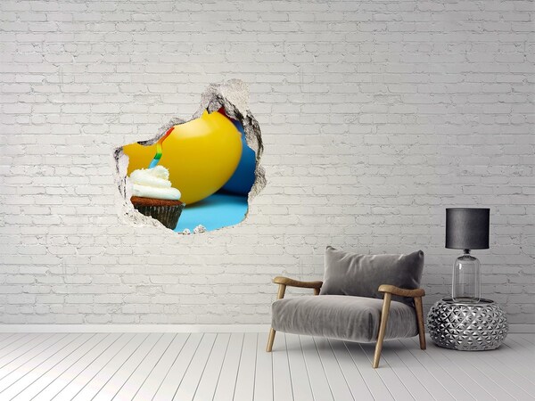Hole in the wall decal Birthday surprise
