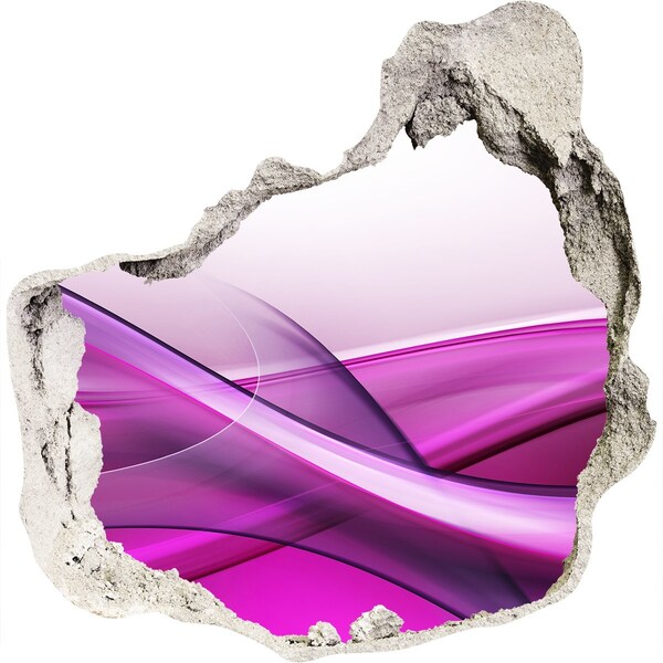 Hole in the wall sticker A wave in shades of purple