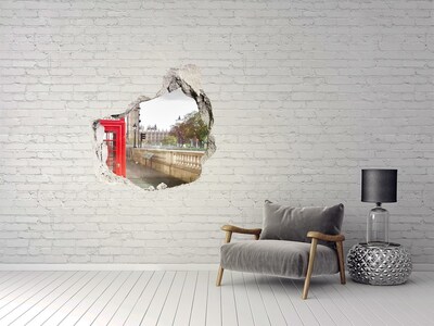 Hole wall sticker telephone booth